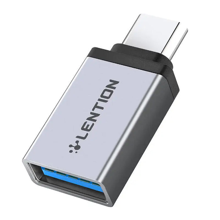 Адаптер Lention USB-C към USB 3.0 сребрист