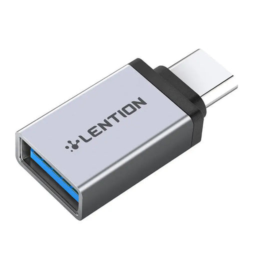 Адаптер Lention USB-C към USB 3.0 сребрист