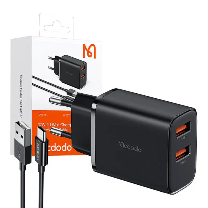 Адаптер Mcdodo CH-5072 USB-A*2 12W + USB-A към