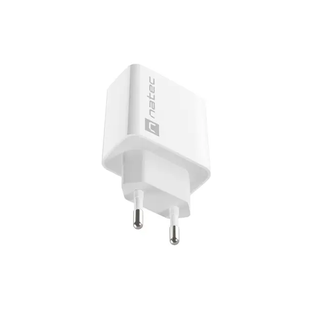 Адаптер Natec USB Charger Ribera 1X USB - A 18W бял