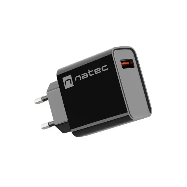 Адаптер Natec USB Charger Ribera 1X USB - A 18W черен