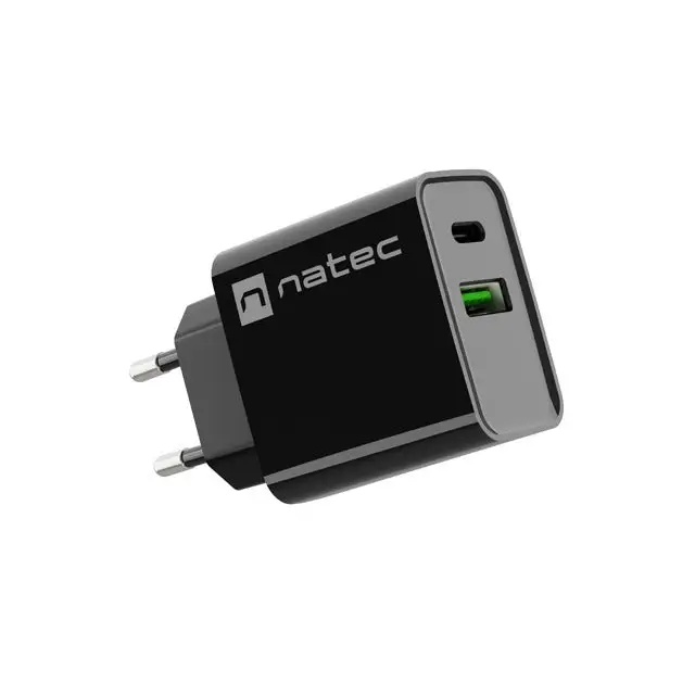 Адаптер Natec USB Charger Ribera 1X USB - A + 1X USB