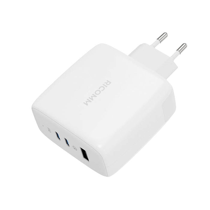 Адаптер Ricomm RC1201 EU 120W GaN 1x USB-A 2x USB-C + 2.1m