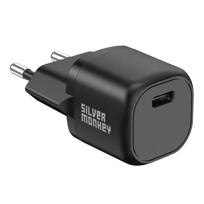 Адаптер Silver Monkey Mini USB-C 20W PD черен