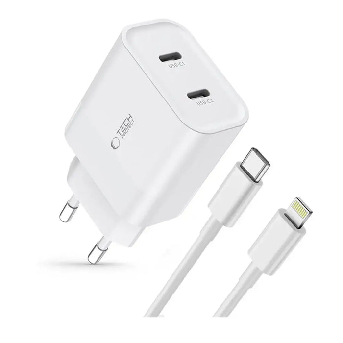 Адаптер Tech-Protect C20W 2x USB-C PD 20W