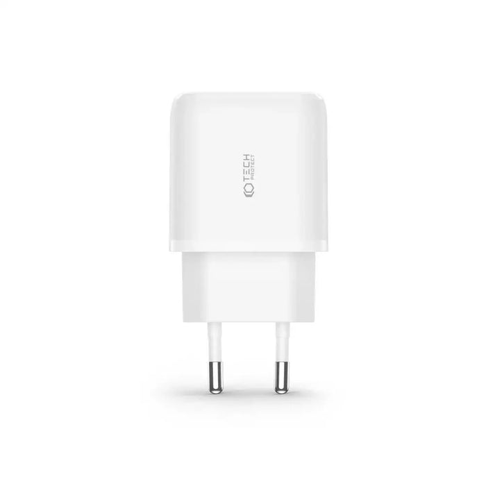 Адаптер Tech-Protect C20W USB-C PD 20W / USB-A QC 3.0 бял