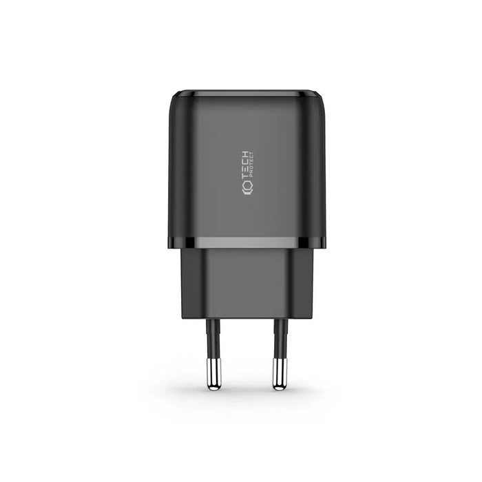 Адаптер Tech-Protect C20W USB-C PD 20W / USB-A QC 3.0 черен