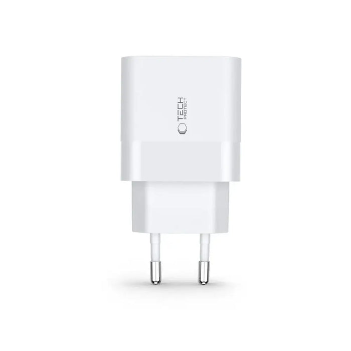 Адаптер Tech-Protect C30W USB-C PD 30W / USB-A QC 3.0 бял