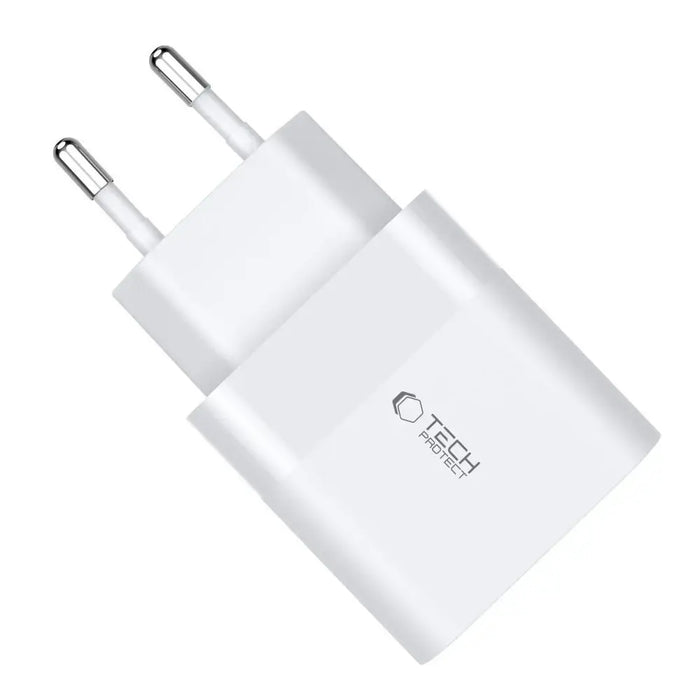 Адаптер Tech-Protect C30W USB-C PD 30W / USB-A QC 3.0 бял