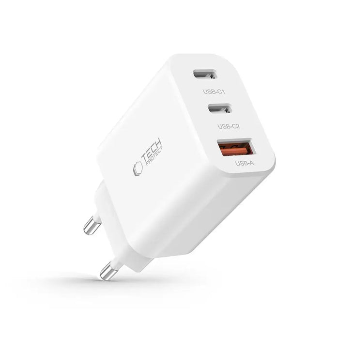 Адаптер Tech-Protect NC30W 2x USB-C PD 30W / USB-A