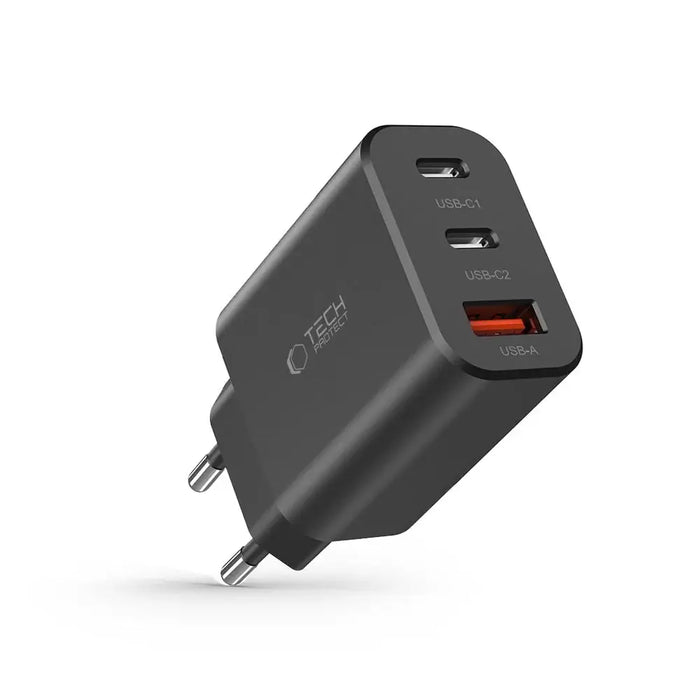 Адаптер Tech-Protect NC30W 2x USB-C PD 30W / USB-A