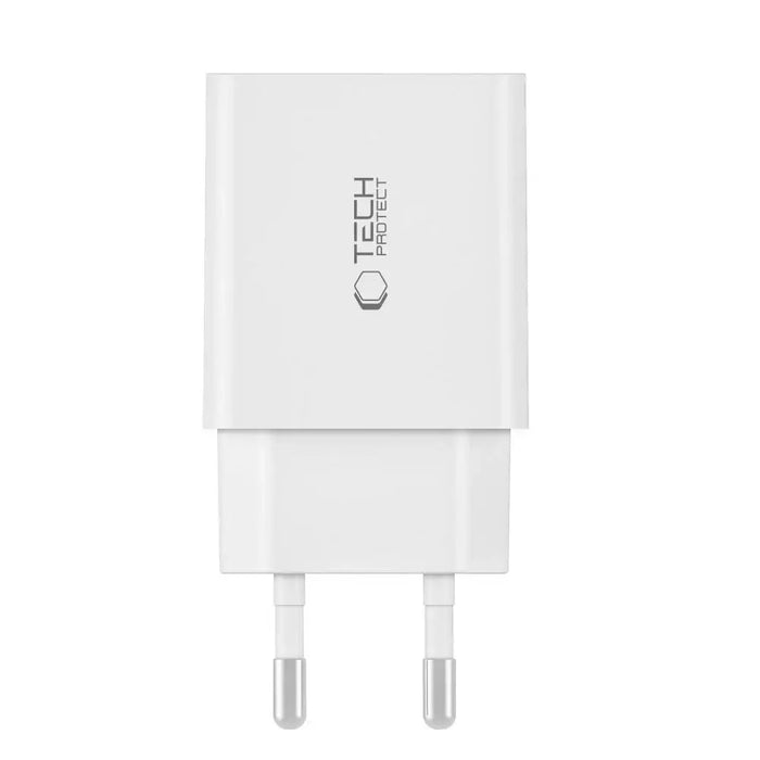 Адаптер Tech-Protect NC30W USB-C PD 30W / USB-A QC 3.0 бял