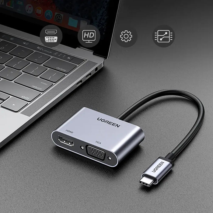 Адаптер Ugreen CM162 50505 USB-C - HDMI / VGA