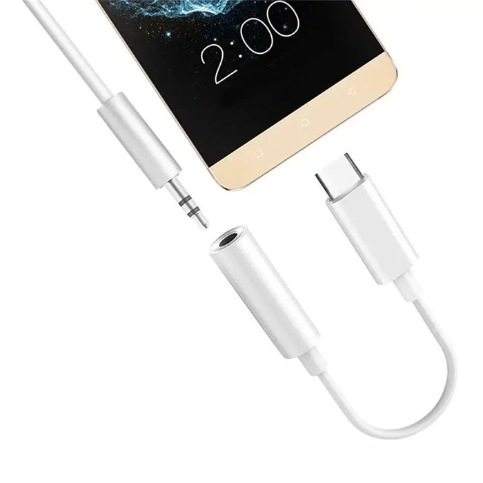 Адаптер USB Type C към аудио 3.5 мини жак черен