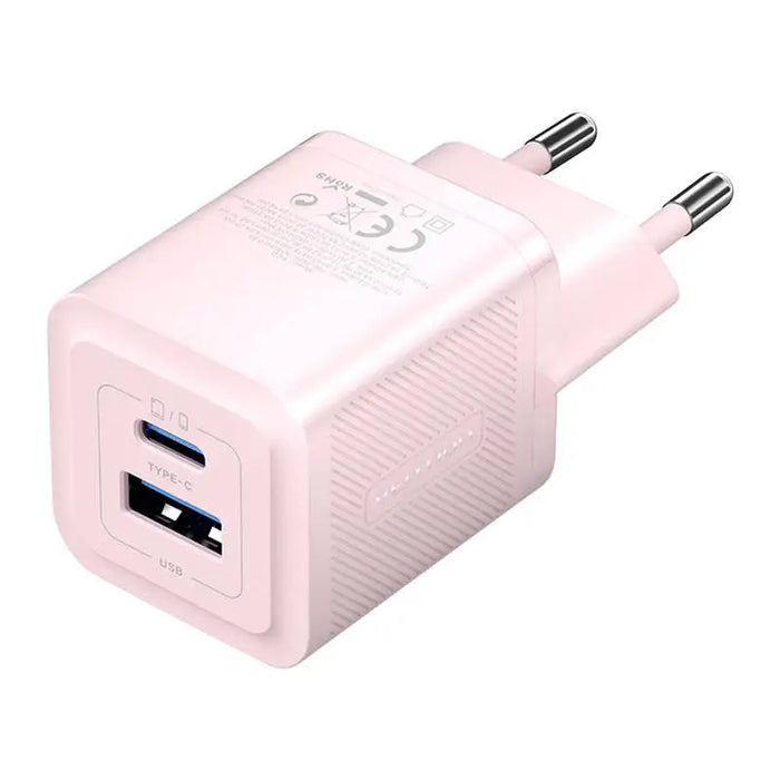 Адаптер Vention FEQP0-EU USB-C + USB-A 30W/30W GaN розов