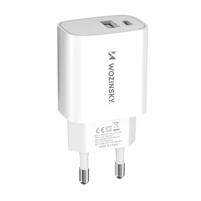 Адаптер Wozinsky WGWCW USB-A USB-C 20W бял