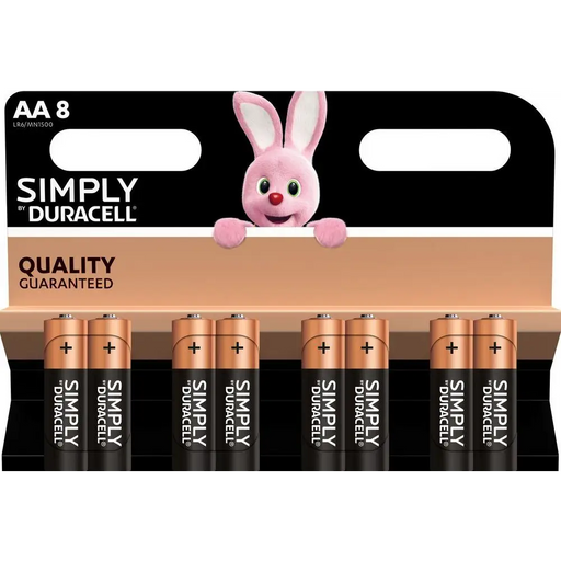 Алкална батерия LR6 AA 8pk блистер SIMPLY MN1500 DURACELL