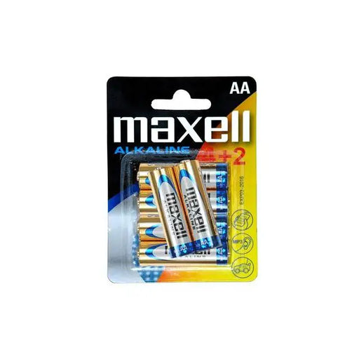 Алкална батерия MAXELL AA LR-6 4 + 2 бр. в опаковка 1.5V