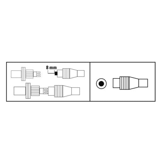 Антенен конектор HAMA Coax plug Коаксиален мъжко Бял