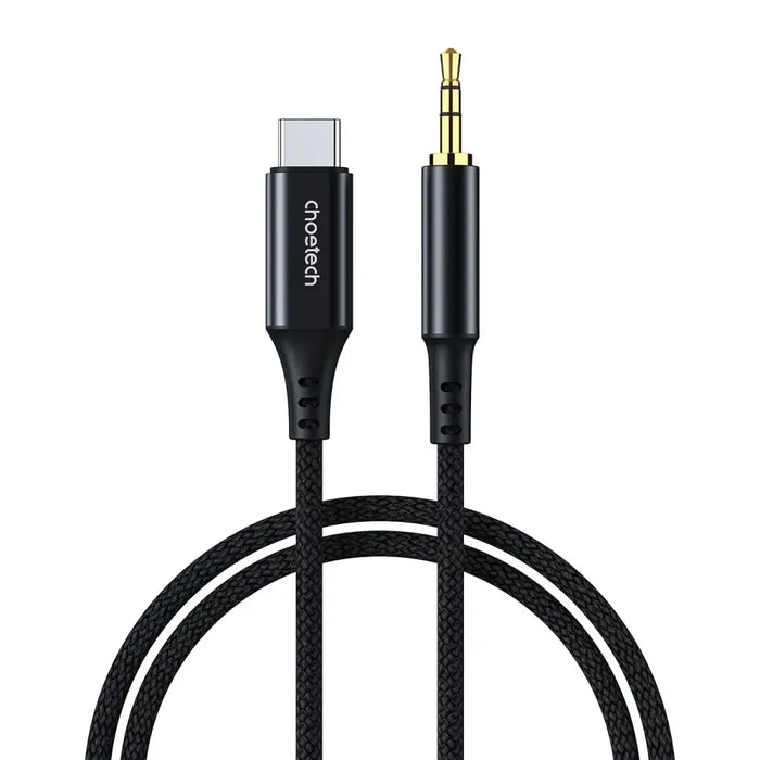 Аудио кабел Choetech USB-C към mini jack 3.5mm 2 метра черен