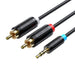 Аудио кабел Vention BCLBL 3.5mm мъжки към 2x RCA мъжки 10m