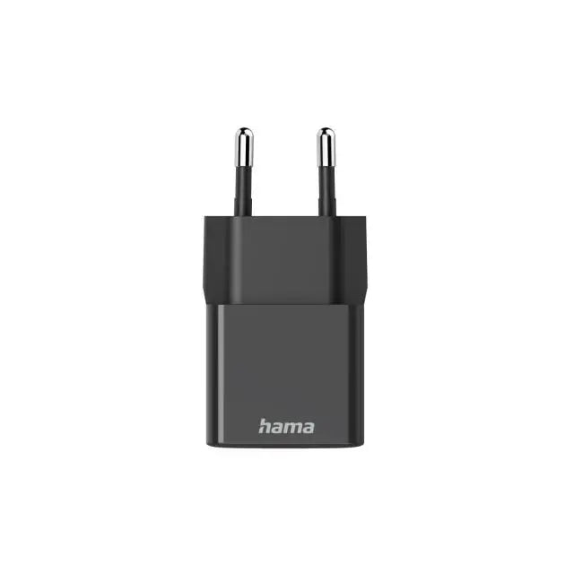 Бързо мини зарядно HAMA 220V USB-C PD/Qualcomm 25W Черен