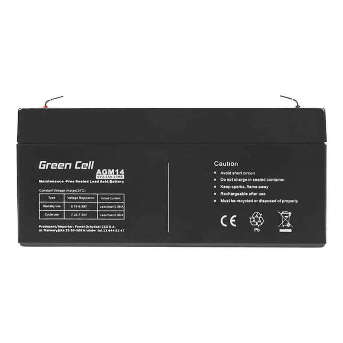 Батерия AGM VRLA Green Cell AGM14 6V 3.2Ah