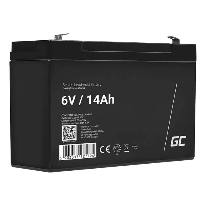 Батерия AGM VRLA Green Cell AGM34 6V 14Ah