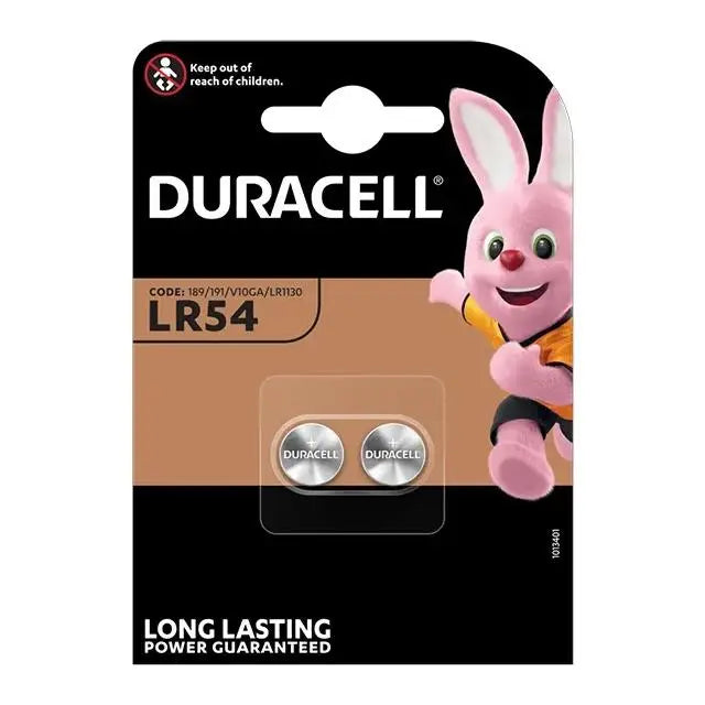 Батерия алкална DURACELL LR1130 LR54 AG10 2pk блистер 1.5V