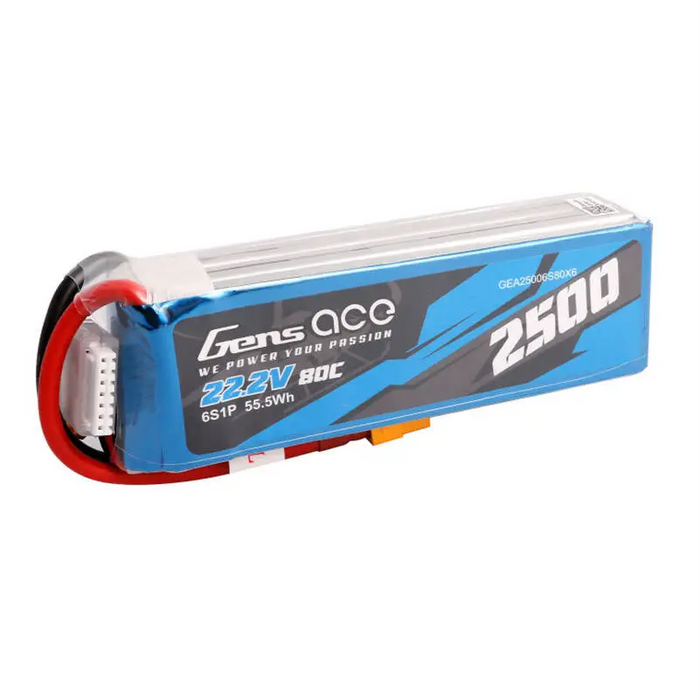 Батерия Gens ace 2500mAh 22.2V 80C 6S1P Lipo Battery