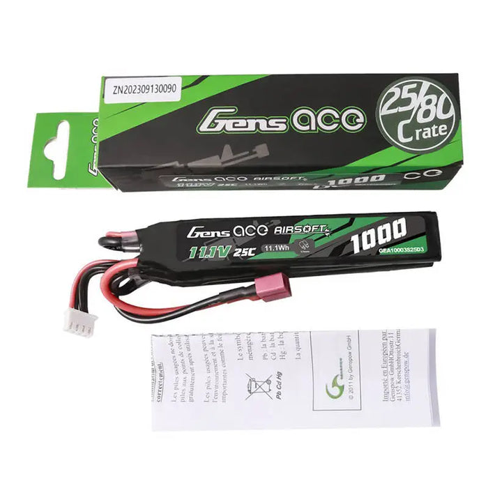 Батерия Gens ace 25C 1000mAh 3S1P 11.1V Nunchuck 3X