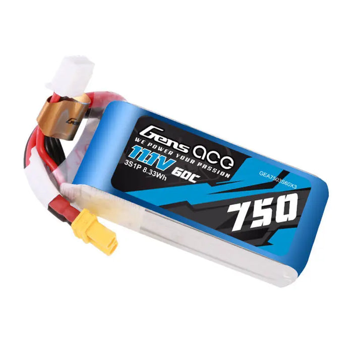 Батерия Gens ace 750mAH 11.1V 60C 3S1P Lipo battery