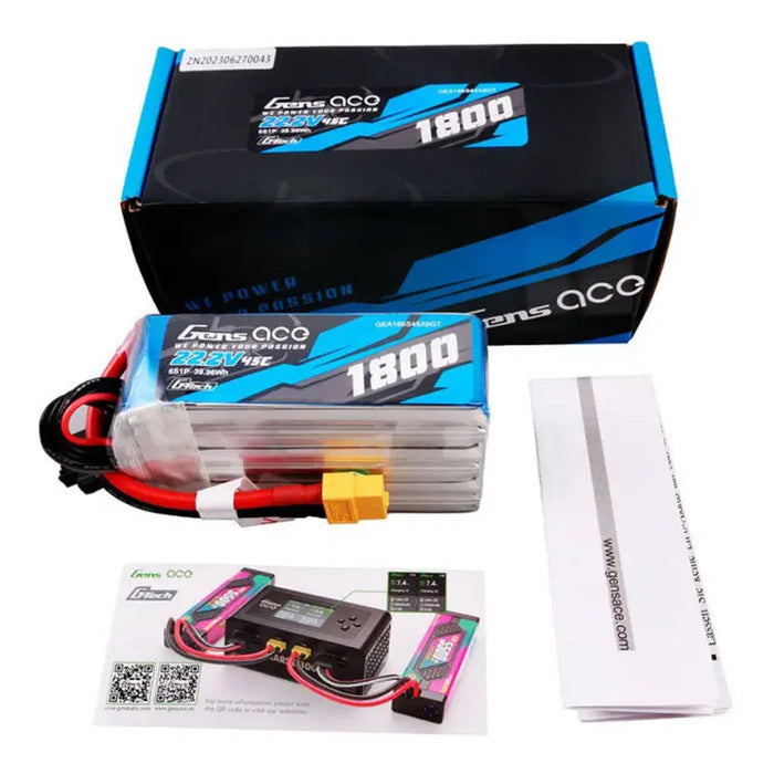 Батерия Gens Ace G-Tech 1800mAh 22.2V 45C 6S1P Lipo