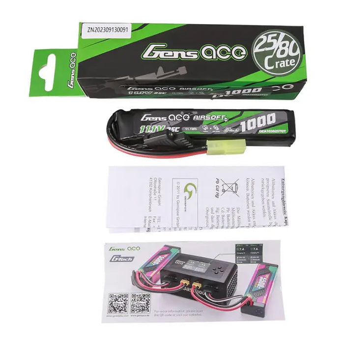 Батерия Gens Ace G-Tech 25C 1000mAh 3S1P 11.1V