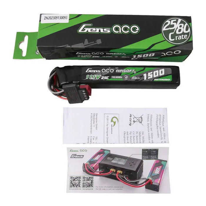 Батерия Gens Ace G-Tech 25C 1500mAh 3S1P 11.1V