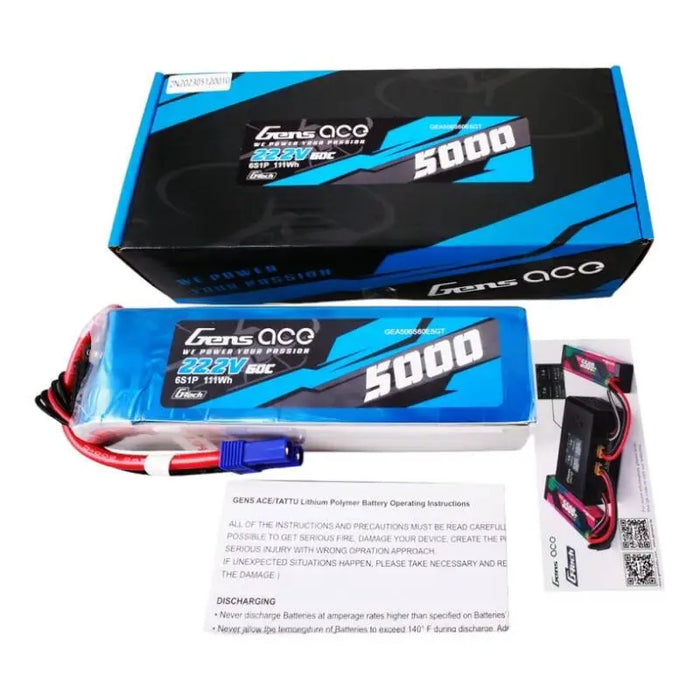 Батерия Gens ace G-Tech 5000mAh 22.2V 60C 6S1P Lipo