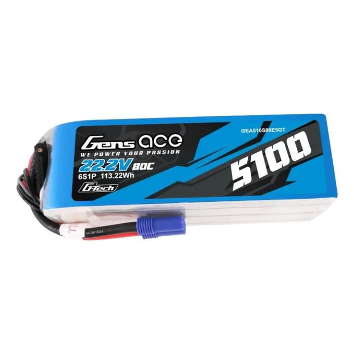 Батерия Gens ace G-Tech 5100mAh 80C 22.2V 6S1P Lipo