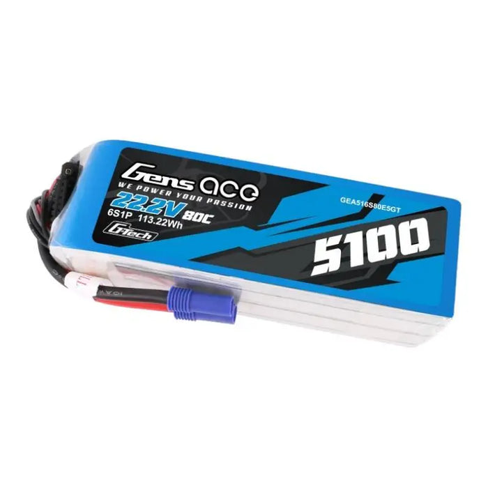 Батерия Gens ace G-Tech 5100mAh 80C 22.2V 6S1P Lipo