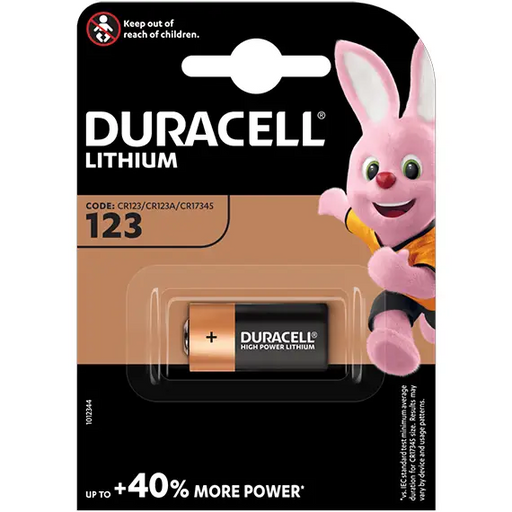 Батерия литиева Фото DURACELL CR-123 3V