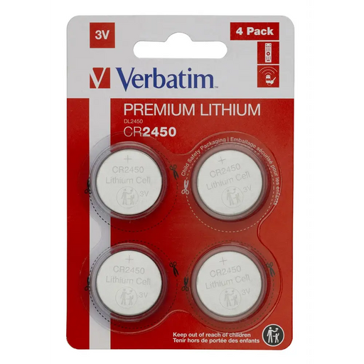 Батерия Verbatim LITHIUM BATTERY CR2450 3V 4 PACK