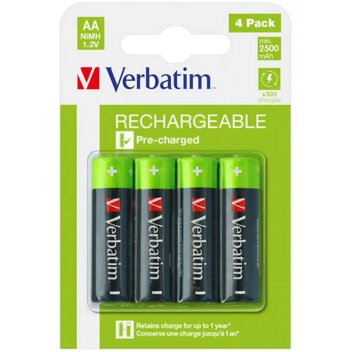 Батерия Verbatim RECHARGEABLE BATTERY AA 4 PACK / HR6