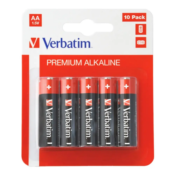 Батерия Verbatim ALKALINE BATTERY AA 10 PACK (HANGCARD)