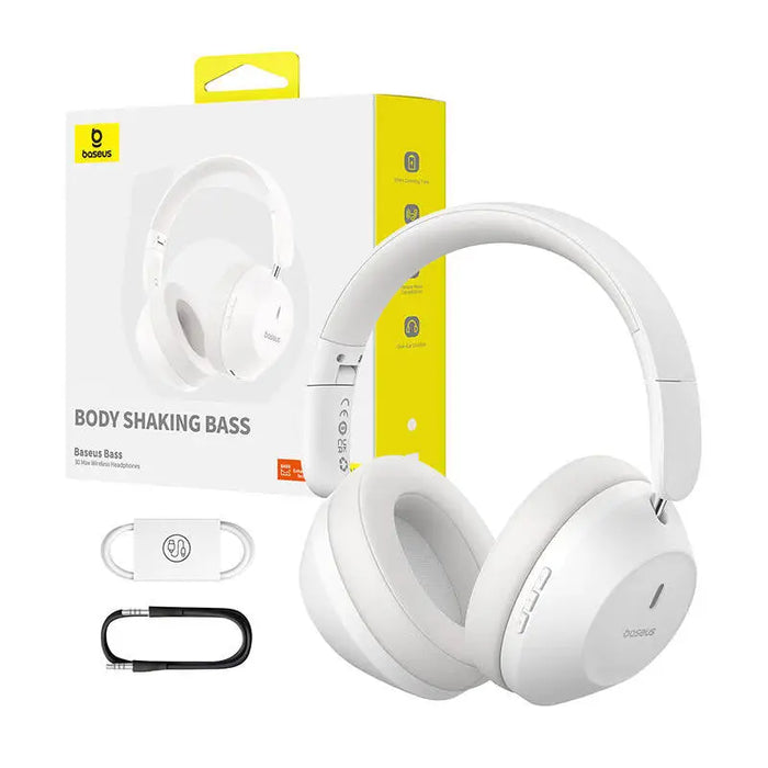 Безжични слушалки Baseus Bass 30 Max Bluetooth 5.3 бели