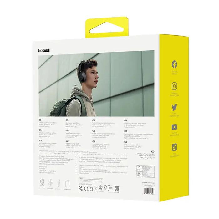 Безжични слушалки Baseus Bass 30 Max Bluetooth 5.3 черни