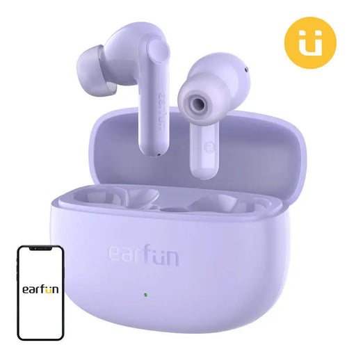 Безжични слушалки EarFun Air Bluetooth 5.4 IPX5 лилави