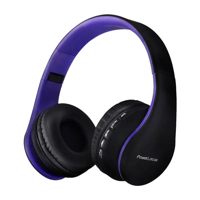 Безжични слушалки PowerLocus P1 Bluetooth 5.3 черно-лилави