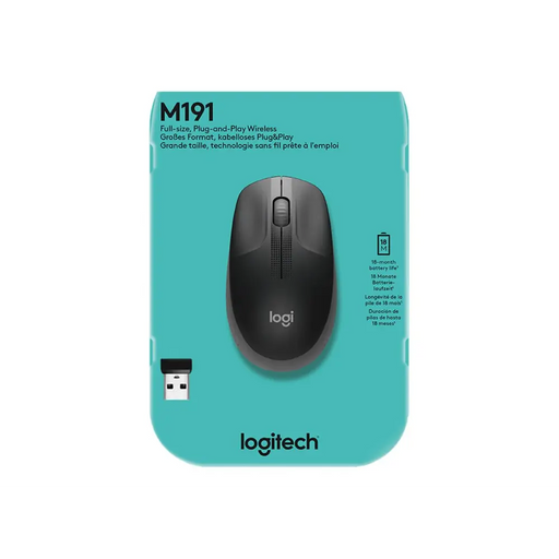 Безжична мишка Logitech M190 Charcoal