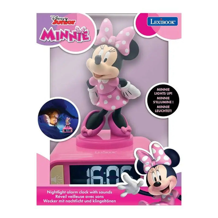 Будилник с нощна лампа Minnie Lexibook