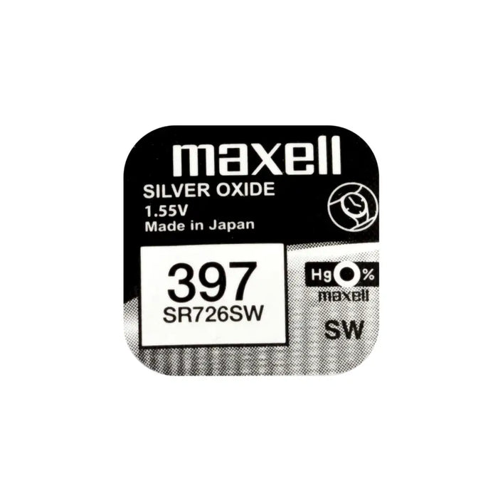 Бутонна батерия сребърна MAXELL SR726 SW /AG2/ 397/ 1.55V