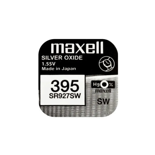 Бутонна батерия сребърна MAXELL SR927 SW /395/399/ AG7 1.55V